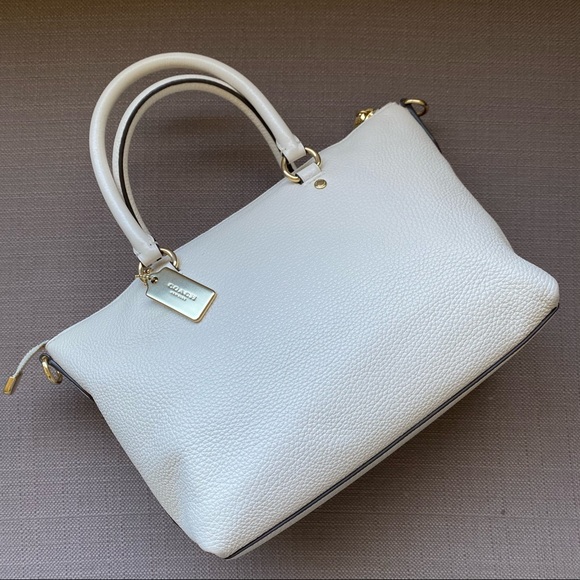 SOLD - Coach Mini Emma Satchel (F31466) Chalk - Picture 5 of 15